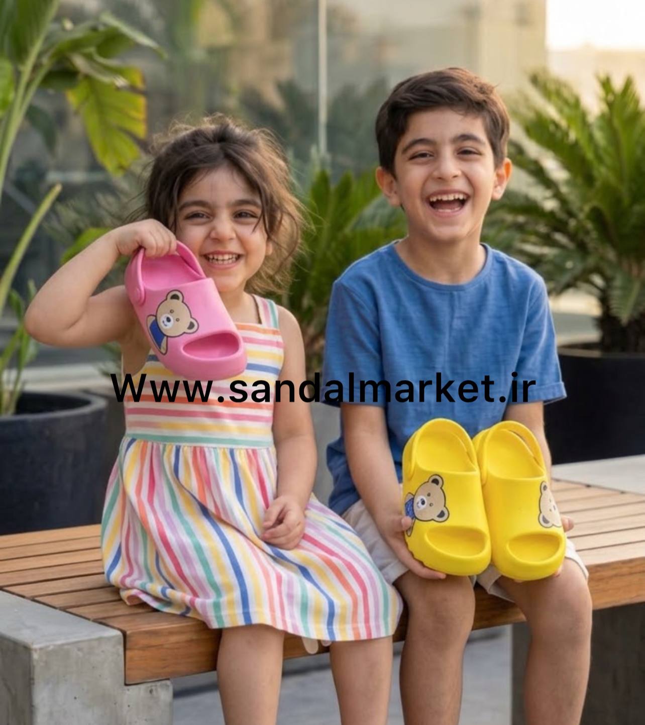 دمپایی کرانچی بچه گانه رکابدار