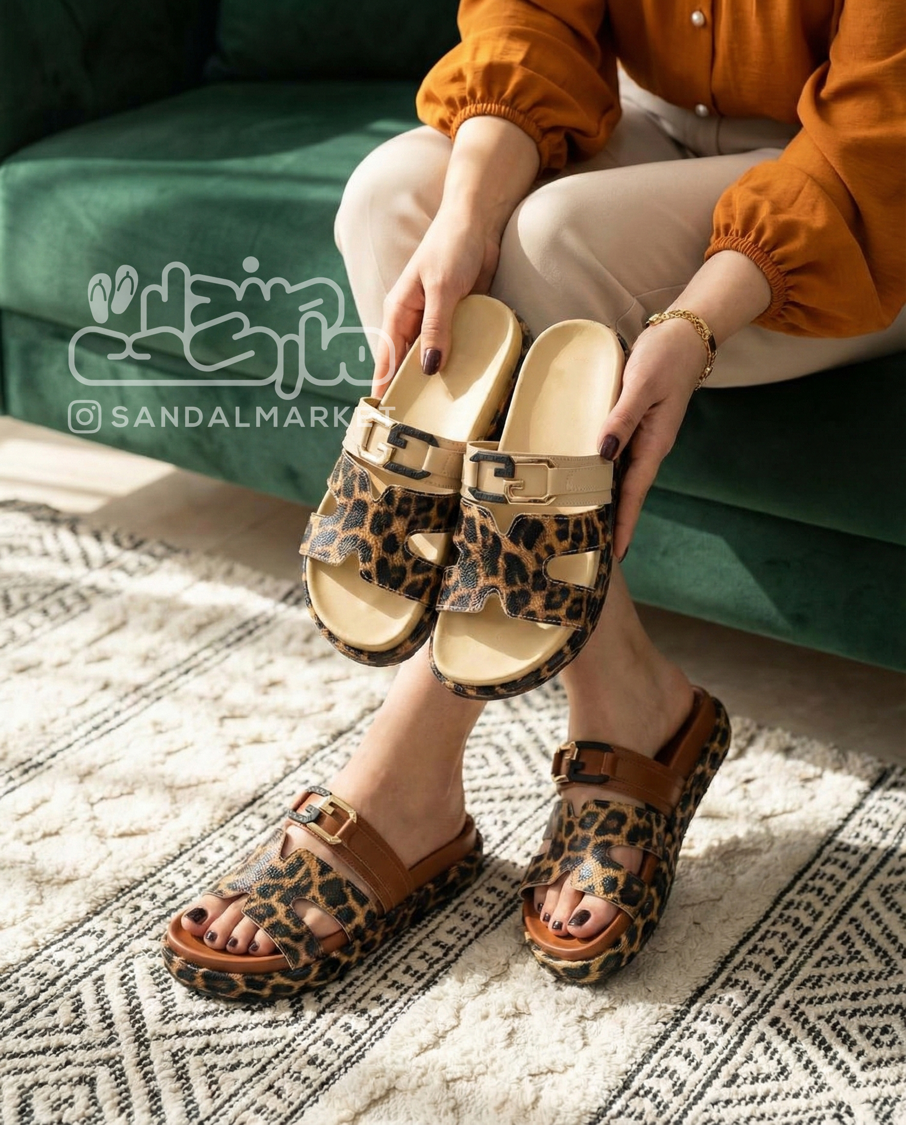 صندل هرمس زنانه نیلرام